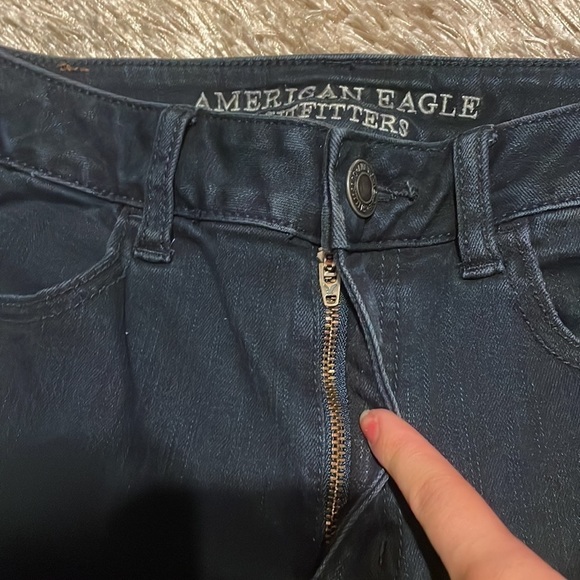 AMERICAN Eagle Outfitters‎ Super Stretch Dark blue High Rise Jeggings Size 4 - Picture 3 of 9